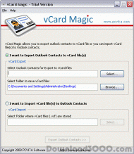 Free vCard to Outlook screenshot